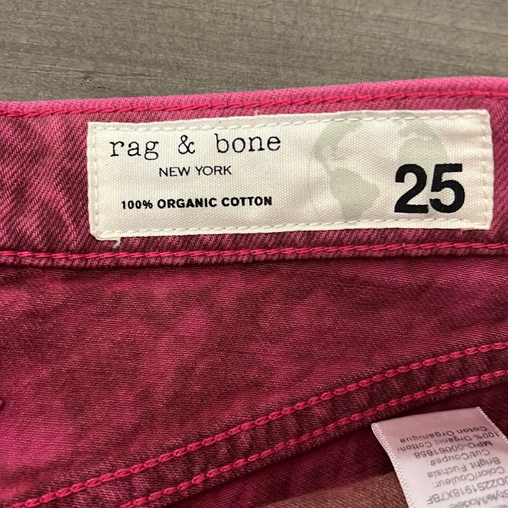 Rag & Bone Maya 6” Shorts Bright Fuchsia 25 Organic Cotton NWT - Picture 10 of 16